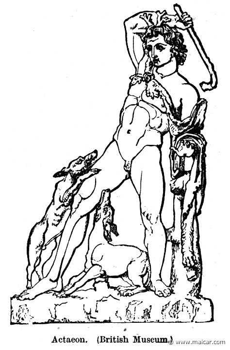 smi007.jpg - smi007: Actaeon attacked by his hounds. Sir William Smith, A Smaller Classical Dictionary of Biography, Mythology, and Geography (1898).