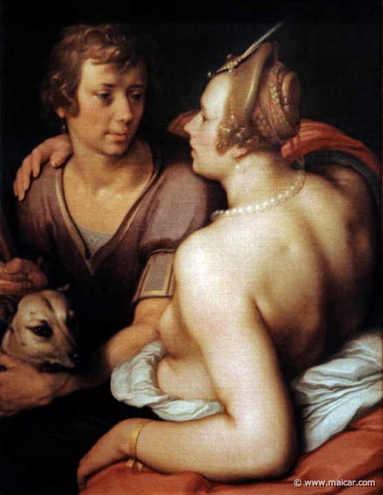 4603.jpg - 4603: Cornelisz van Haarlem 1522-1638: Vénus et Adonis. Musée des beaux arts, Caen.