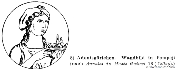 RV-0066b.jpg - RV-0066b: Adonis. Mural painting, Poempeii. Wilhelm Heinrich Roscher (Göttingen, 1845- Dresden, 1923), Ausfürliches Lexikon der griechisches und römisches Mythologie, 1884.
