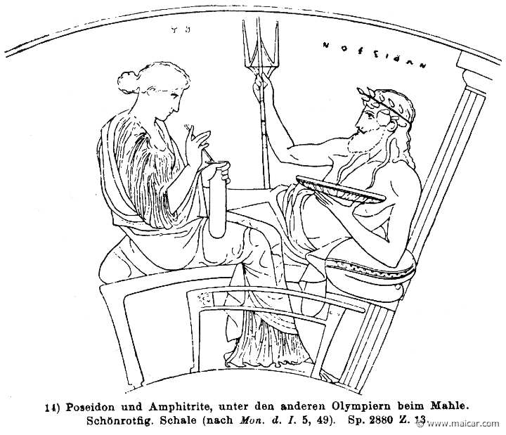 RIII.2-2879.jpg - RIII.2-2879: Poseidon and Amphitrite. Wilhelm Heinrich Roscher (Göttingen, 1845- Dresden, 1923), Ausfürliches Lexikon der griechisches und römisches Mythologie, 1884.