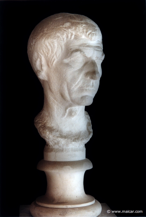 5427.jpg - 5427: Portrait bust of a Roman, c. 40 BC. Original marble in Ny Carlsberg Glyptotek, Copenhagen. Antikmuseet, Lund.