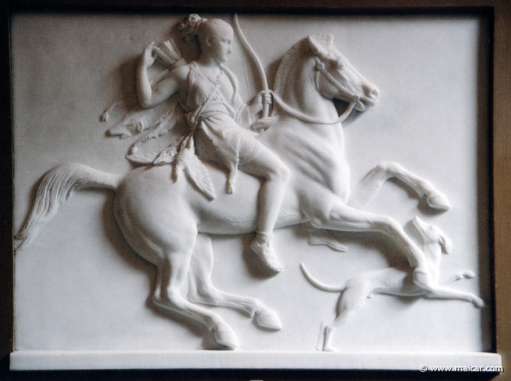 9122.jpg - 9122: Bertel Thorvaldsen 1770-1844: Huntress on a Horse, 1834. The Thorvaldsen Museum, Copenhagen.