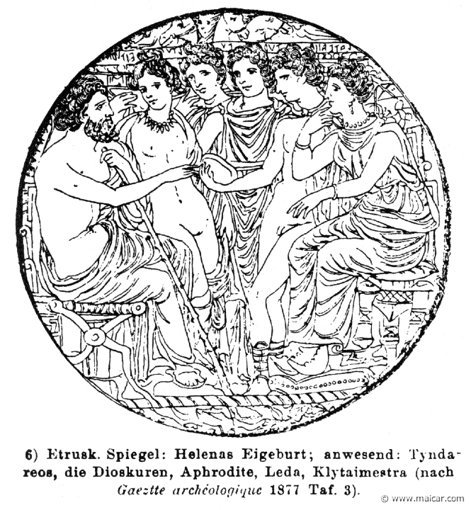 RV-1421.jpg - RV-1421: Tyndareus and his family. Castor is the second from right.Wilhelm Heinrich Roscher (Göttingen, 1845- Dresden, 1923), Ausfürliches Lexikon der griechisches und römisches Mythologie, 1884.