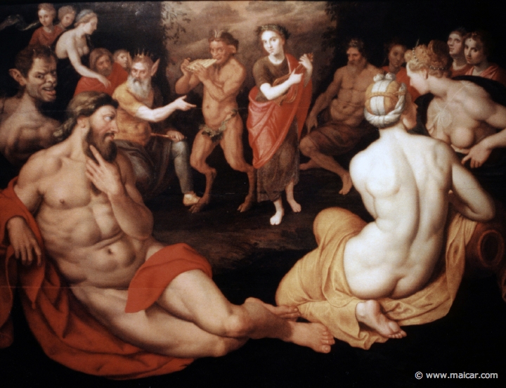 3707.jpg - 3707: Frans Floris 1516-1570: Das Urteil des Midas zwischen Apollo und Pan. Landesmuseum Oldenburg, Das Schloß.