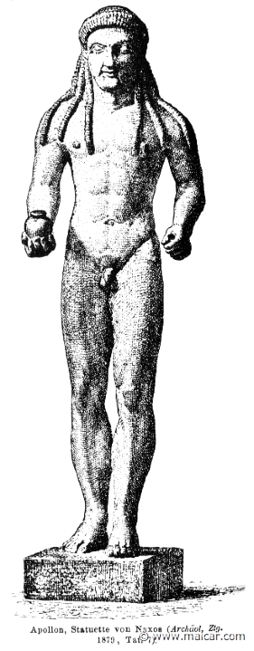 RI.1-0452.jpg - RI.1-0452: Apollo. Statuette from Naxos.Wilhelm Heinrich Roscher (Göttingen, 1845- Dresden, 1923), Ausfürliches Lexikon der griechisches und römisches Mythologie, 1884.