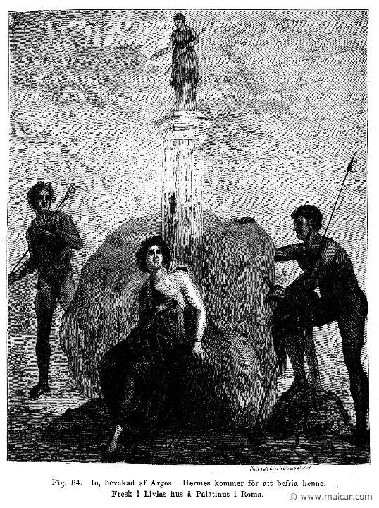 cen277.jpg - cen277: Hermes comes to free Io, who is guarded by Argus. Julius Centerwall, Grekernas och romarnas mytologi (1897).