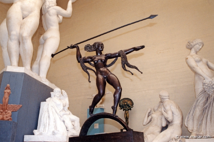1819.jpg - 1819: Rudolph Tegner, 1873-1950: Diana and the arch of the moon, 1933 (bronze). Rudolph Tegners Museum.
