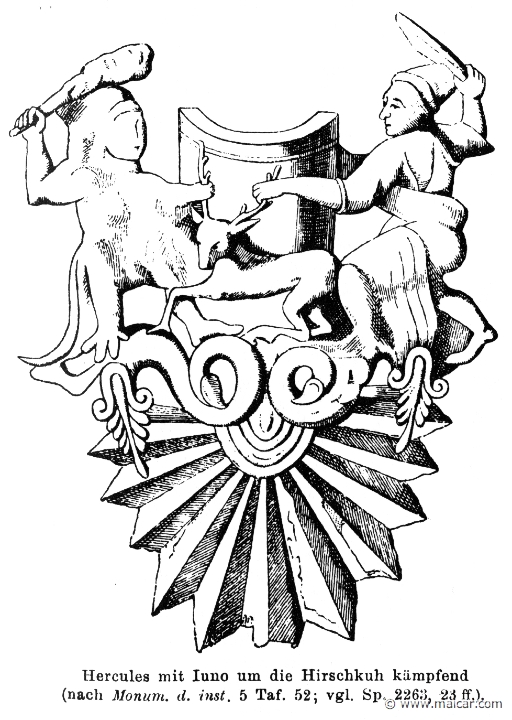 RI.2-2265.jpg - RI.2-2265: Heracles and Hera fighting.Wilhelm Heinrich Roscher (Göttingen, 1845- Dresden, 1923), Ausfürliches Lexikon der griechisches und römisches Mythologie, 1884.