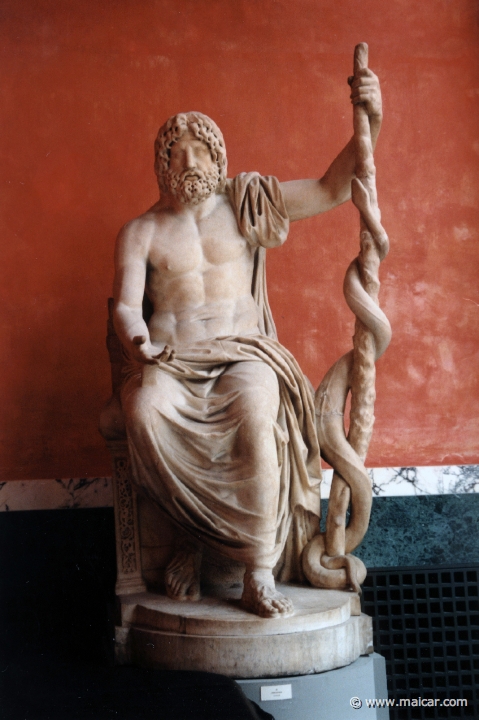 5018.jpg - 5018: Asclepius. Roman statue. Ny Carlsberg Glyptotek, Copenhagen.