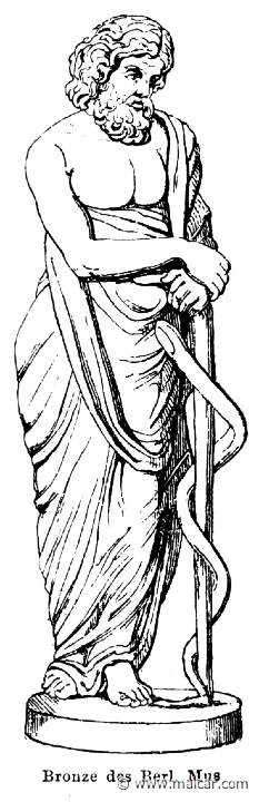RI.1-0636.jpg - RI.1-0636: Asclepius. Bronze.Wilhelm Heinrich Roscher (Göttingen, 1845- Dresden, 1923), Ausfürliches Lexikon der griechisches und römisches Mythologie, 1884.