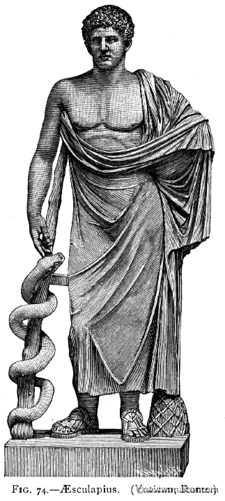 mur074.jpg - mur074: Asclepius.Alexander S. Murray, Manual of Mythology (1898).