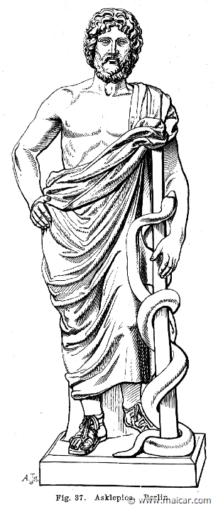 see083.jpg - see083: Asclepius, Berlin.Otto Seemann, Grekernas och romarnes mytologi (1881).