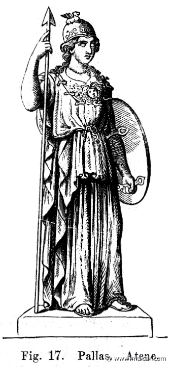 pet074.jpg - pet074: Pallas Athena.A. H. Petiscus, Olympen eller grekernes och romarnes mytologi (1872).