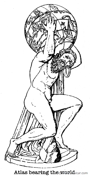 gay237.jpg - gay237: Atlas Farnese. Charles Mills Gayley, The Classic Myths in English Literature (1893).