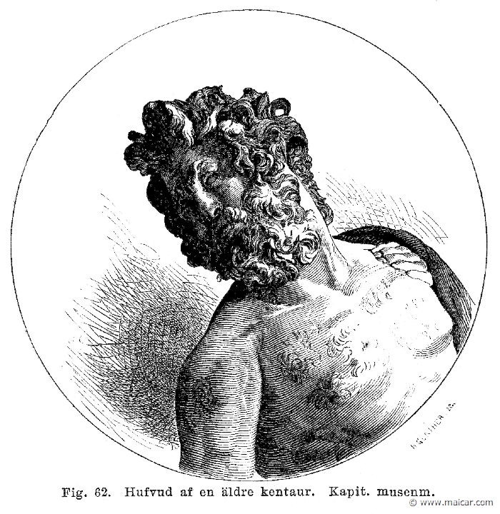 see157.jpg - see157: Head of an aged Centaur. Capitoline Museum. Otto Seemann, Grekernas och romarnes mytologi (1881).