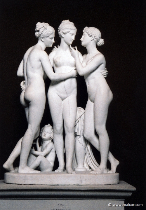 9015.jpg - 9014: Bertel Thorvaldsen 1770-1844: Cupid and the Graces, 1817-19. The Thorvaldsen Museum, Copenhagen.