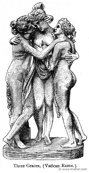 bul012.jpg - bul012: The Three Graces, Vatican. Thomas Bulfinch, The Age of Fable or Beauties of Mythology (1898).