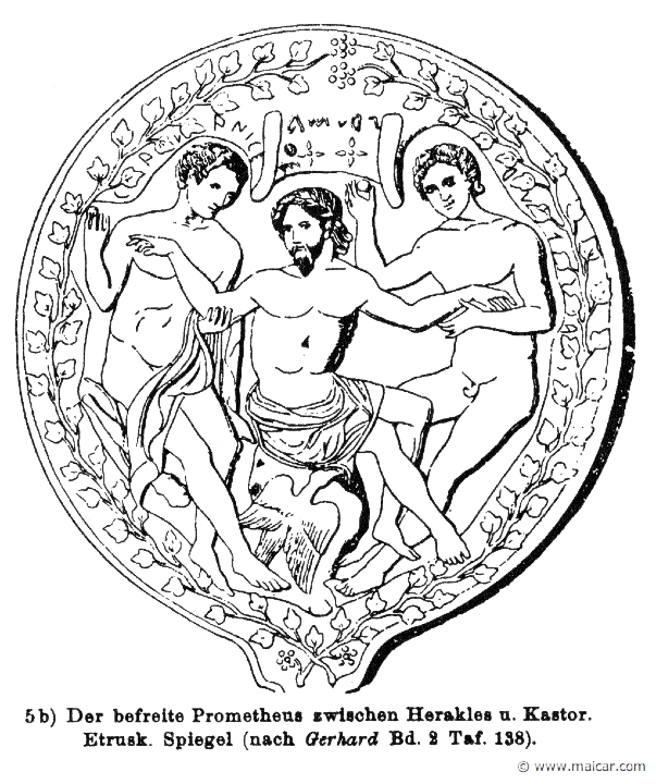 RIII.2-3094.jpg - RIII.2-3094: Prometheus released, between Heracles and Castor. Wilhelm Heinrich Roscher (Göttingen, 1845- Dresden, 1923), Ausfürliches Lexikon der griechisches und römisches Mythologie, 1884.