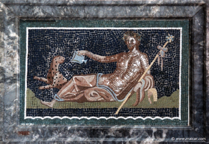 7326.jpg - 7326: Dioniso con pantera in pasta vitrea. Ercolano. National Archaeological Museum, Naples.