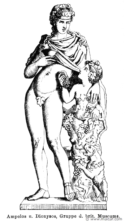 RI.1-0292.jpg - RI.1-0292: Ampelus and DionysusWilhelm Heinrich Roscher (Göttingen, 1845- Dresden, 1923), Ausfürliches Lexikon der griechisches und römisches Mythologie, 1884.