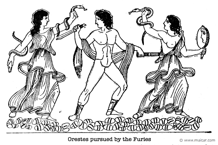 gay311a.jpg - gay311a: Orestes pursued by the Erinyes. Charles Mills Gayley, The Classic Myths in English Literature (1893).