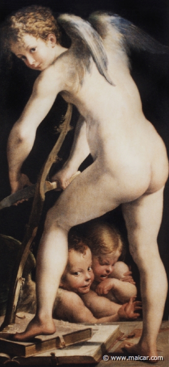 0625.jpg - 0625: Parmigianino 1503-1540: Bogenschnitzender Amor, c.1533-34.  Künsthistorische Museum, Wien.