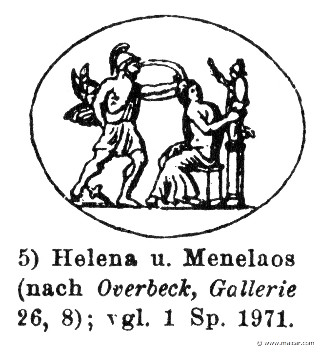 RII.2-2787.jpg - RII.2-2787: Helen and Menelaus. Wilhelm Heinrich Roscher (Göttingen, 1845- Dresden, 1923), Ausfürliches Lexikon der griechisches und römisches Mythologie, 1884.