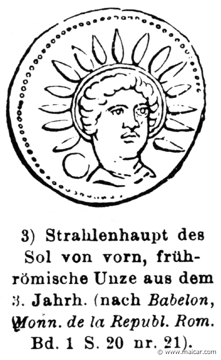 RIV-1091.jpg - RIV-1091: Head of Helius (Sol). Wilhelm Heinrich Roscher (Göttingen, 1845- Dresden, 1923), Ausfürliches Lexikon der griechisches und römisches Mythologie, 1884.