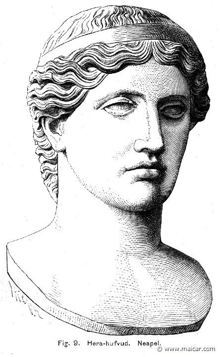 see021.jpg - see021: Head of Hera, Naples.Otto Seemann, Grekernas och romarnes mytologi (1881).