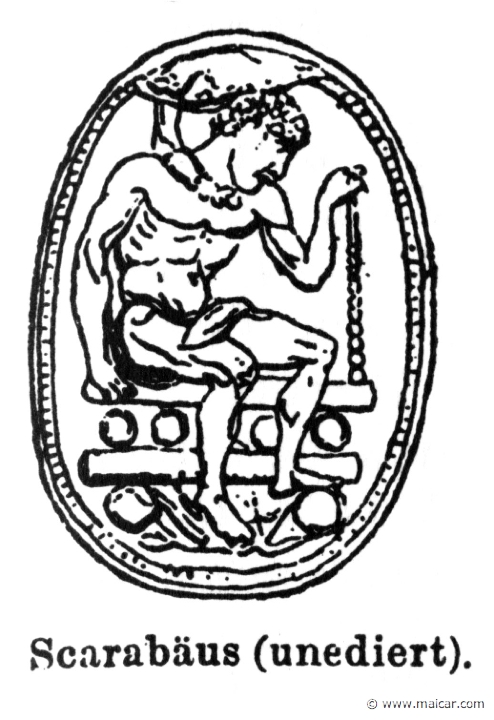 RI.2-2241.jpg - RI.2-2241: Heracles. Scarab.Wilhelm Heinrich Roscher (Göttingen, 1845- Dresden, 1923), Ausfürliches Lexikon der griechisches und römisches Mythologie, 1884.