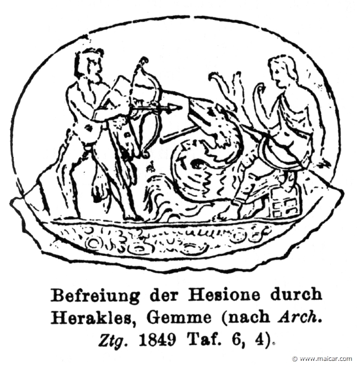 RI.2-2593.jpg - RI.2-2593: Heracles releases Hesione.Wilhelm Heinrich Roscher (Göttingen, 1845- Dresden, 1923), Ausfürliches Lexikon der griechisches und römisches Mythologie, 1884.