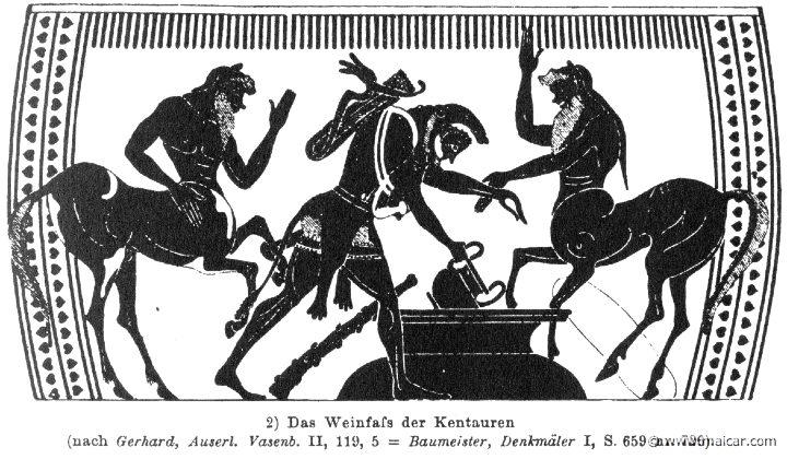 RIII.2-2422.jpg - RIII.2-2422: Heracles and the wine of the Centaurs.Wilhelm Heinrich Roscher (Göttingen, 1845- Dresden, 1923), Ausfürliches Lexikon der griechisches und römisches Mythologie, 1884.