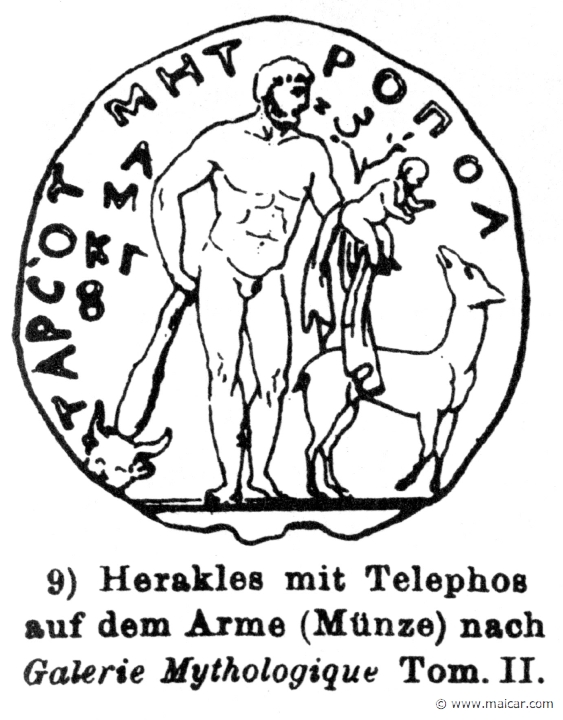 RV-0301.jpg - RV-0301: Heracles and Telephus.Wilhelm Heinrich Roscher (Göttingen, 1845- Dresden, 1923), Ausfürliches Lexikon der griechisches und römisches Mythologie, 1884.