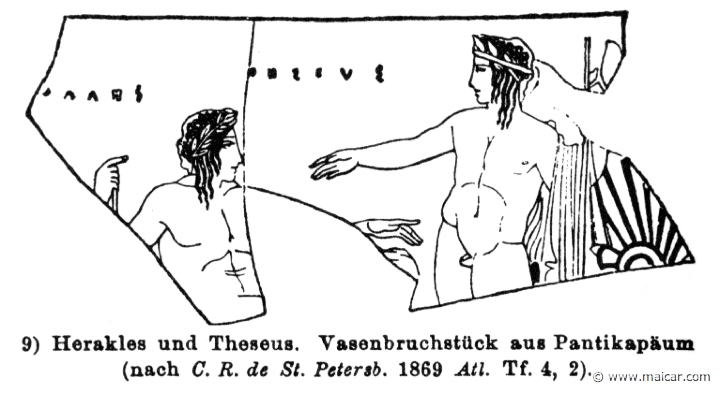 RV-0720.jpg - RV-0720: Heracles and Theseus.Wilhelm Heinrich Roscher (Göttingen, 1845- Dresden, 1923), Ausfürliches Lexikon der griechisches und römisches Mythologie, 1884.