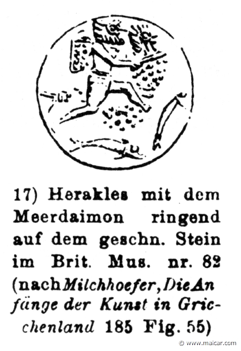 RV-1182.jpg - RV-1182: Heracles and sea-daemon.Wilhelm Heinrich Roscher (Göttingen, 1845- Dresden, 1923), Ausfürliches Lexikon der griechisches und römisches Mythologie, 1884.
