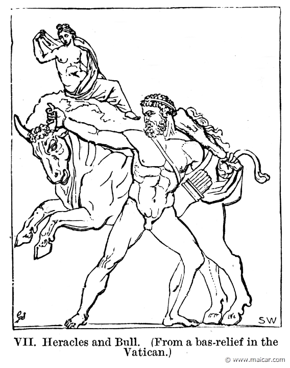smi278b.jpg - smi278b: Heracles and the Cretan bull.Sir William Smith, A Smaller Classical Dictionary of Biography, Mythology, and Geography (1898).