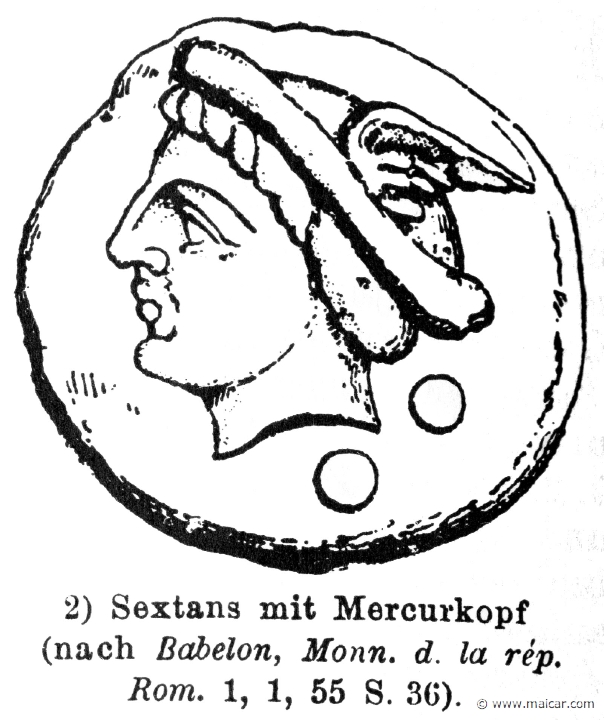 RII.2-2812.jpg - RII.2-2812: Head of Mercury.Wilhelm Heinrich Roscher (Göttingen, 1845- Dresden, 1923), Ausfürliches Lexikon der griechisches und römisches Mythologie, 1884.