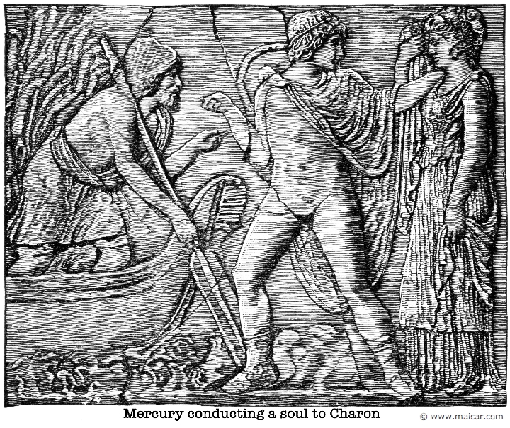 gay078.jpg - gay078: Hermes conducting a sould to Charon.Charles Mills Gayley, The Classic Myths in English Literature (1893).