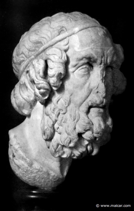 hek118a.jpg - hek118a: Homer. Boston, Museum of fine Arts. Die Bildniskunst der Griechen und Römer, von Anton Hekler (1912).