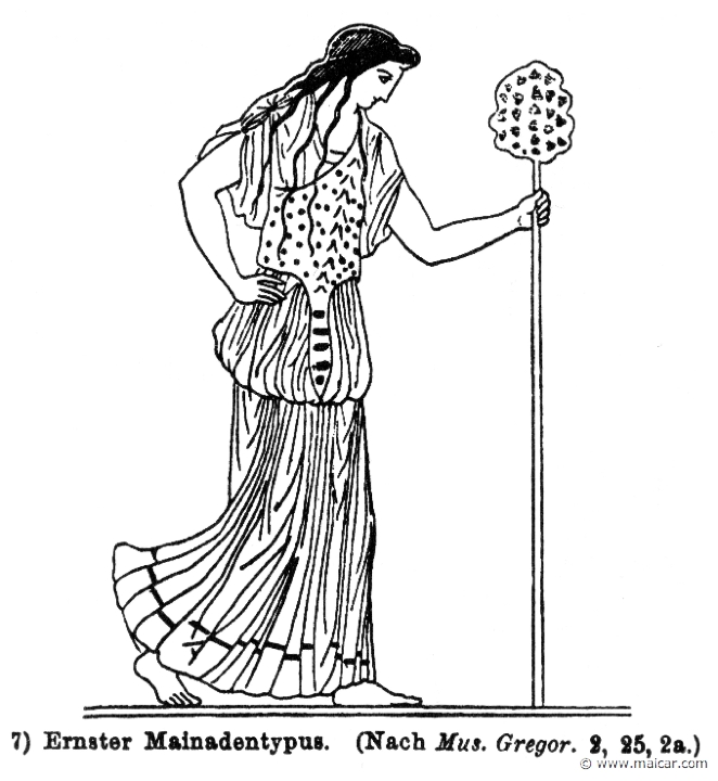 RII.2-2267b.jpg - RII.2-2267b: Maenad. Wilhelm Heinrich Roscher (Göttingen, 1845- Dresden, 1923), Ausfürliches Lexikon der griechisches und römisches Mythologie, 1884.