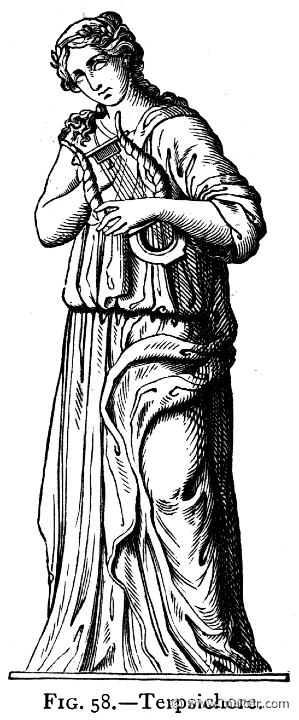 mur058.jpg - mur058: The Muse Terpsichore.Alexander S. Murray, Manual of Mythology (1898).