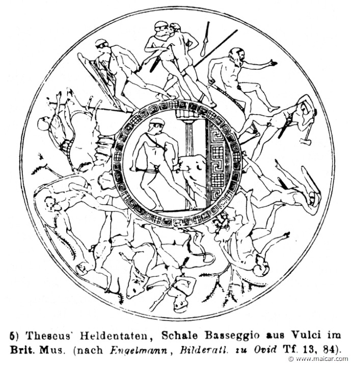 RV-0702.jpg - RV-0702: Theseus and the Minotaur.Wilhelm Heinrich Roscher (Göttingen, 1845- Dresden, 1923), Ausfürliches Lexikon der griechisches und römisches Mythologie, 1884.