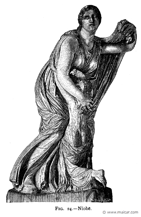 mur024.jpg - mur024: Niobe amd her youngest daughter. Greek, end of 4th century, or 2nd century BC. (Roman copy). Firenze, Galleria d. Uffizi. Alexander S. Murray, Manual of Mythology (1898).