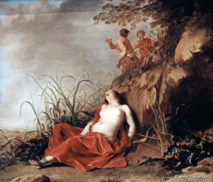 3904.jpg - 3904: D. van der Lisse 1607-1669: Sleeping huntress (nymph). Mauritshuis, Den Haag.