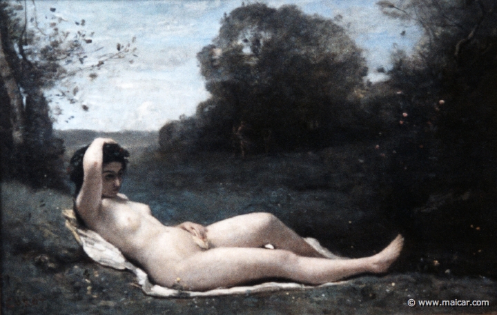 5636.jpg - 5636: Jean-Baptiste Camille Carot 1796-1875: Nymphe couchée. Le repos 1855-1858. Musée d'Art et d'Histoire, Genève.