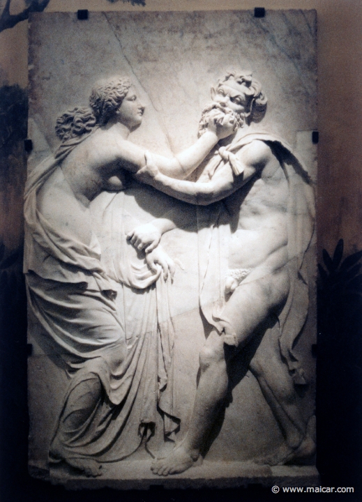 7235.jpg - 7235: Rilievo marmoreo con Ninfa e vecchio Satiro. Ercolano I secolo d.C. National Archaeological Museum, Naples.