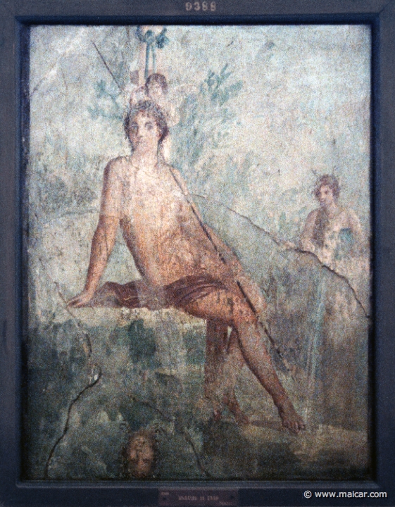 7204.jpg - 7204: Narcissus at the spring. Pompei. National Archaeological Museum, Naples.