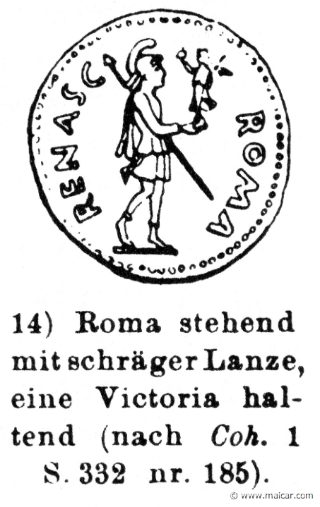 RIV-0154c.jpg - RIV-0154c: Roma holding Victoria (Nike). Wilhelm Heinrich Roscher (Göttingen, 1845- Dresden, 1923), Ausfürliches Lexikon der griechisches und römisches Mythologie, 1884.