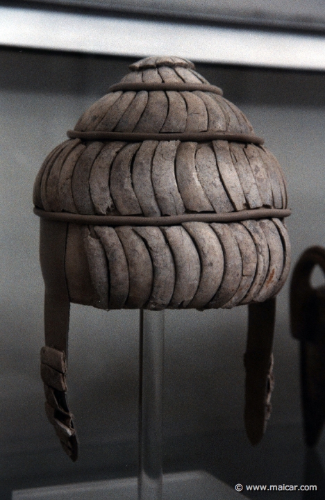 6726.jpg - 6726: Mycenaean helmet. Archaeological Museum, Olympia.