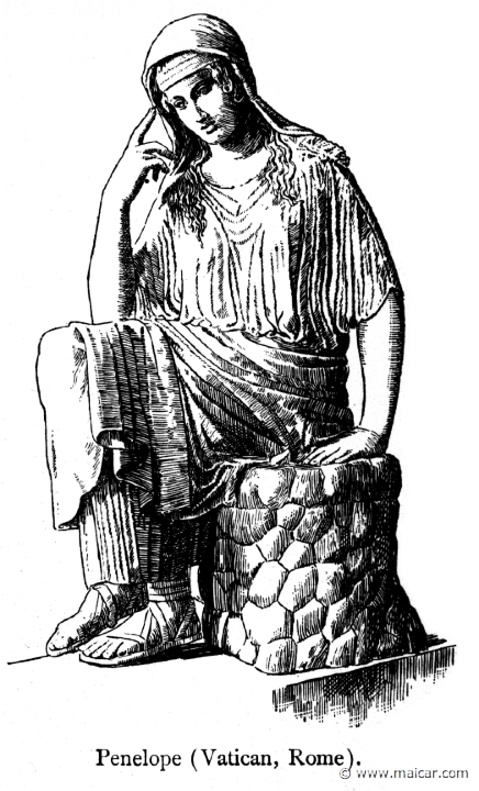 bul233.jpg - bul233: Penelope, Vatican. Thomas Bulfinch, The Age of Fable or Beauties of Mythology (1898).